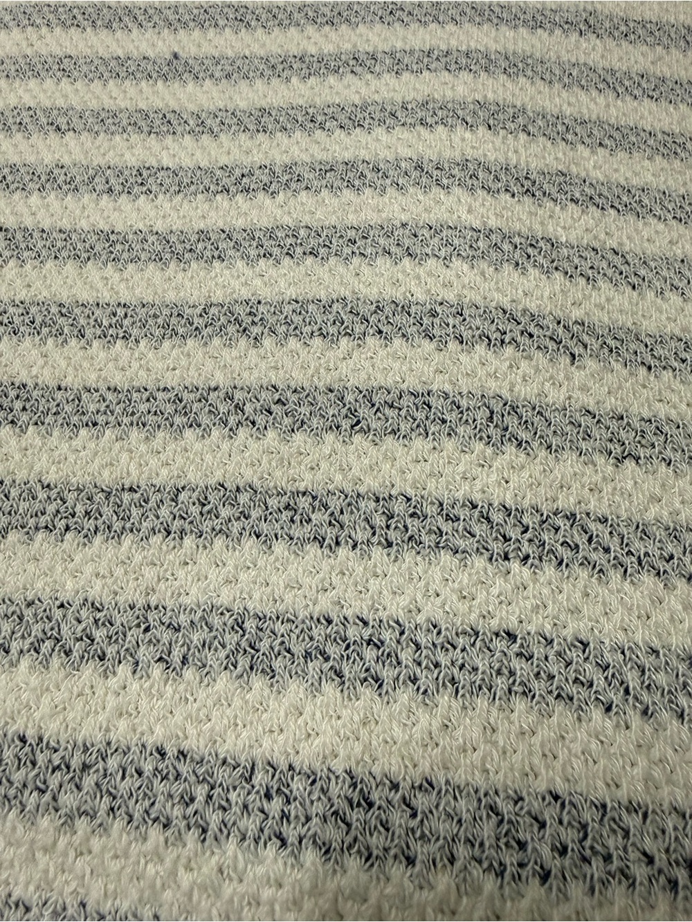 Striped Hooded Lite Sweatshirt Cream & Gray - New Smyrna Beach Florida XS - Picture 12 of 12